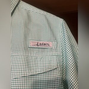 Green and white habit shirt